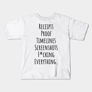 Heather Gay - Receipts #rhoslc Kids T-Shirt